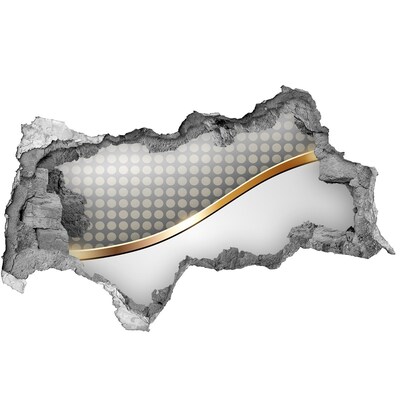 Adesivo con vista dietro il muro Parete con specchio rotto