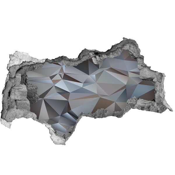 Sticker effetto rottura muro Foro nella pietra con forme geometriche