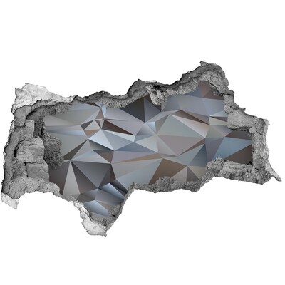 Sticker effetto rottura muro Foro nella pietra con forme geometriche