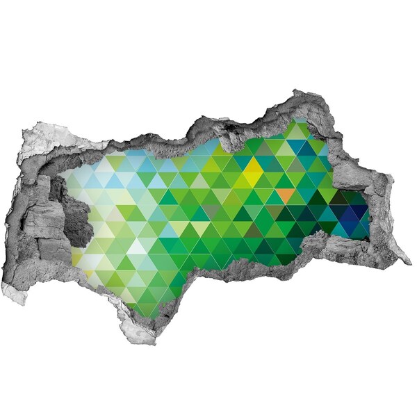 Adesivo con vista dietro il muro Paesaggio verde in un buco nel muro