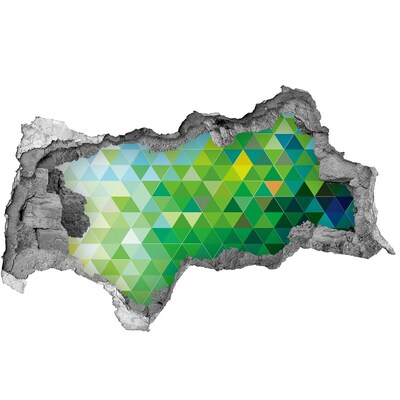 Adesivo con vista dietro il muro Paesaggio verde in un buco nel muro