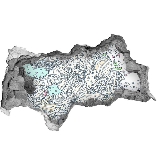 Sticker effetto rottura muro Il mondo colorato della natura