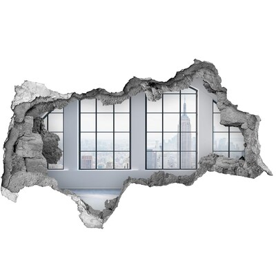 Decorazione da parete buco nel muro Veduta di New York