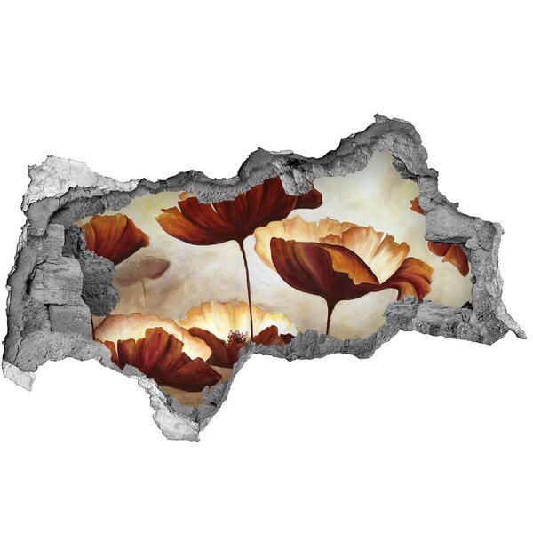 Sticker effetto rottura muro Un sogno floreale in un muro in rovina