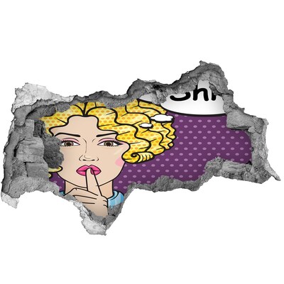 Decorazione da parete buco nel muro Una donna dal sorriso misterioso