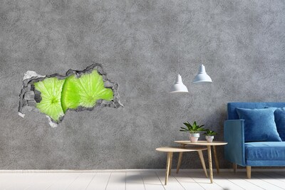 Sticker effetto rottura muro Lime succoso nel cemento