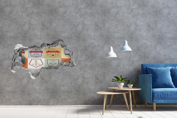 Decorazione da parete buco nel muro Skatepark in città