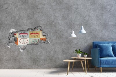 Decorazione da parete buco nel muro Skatepark in città