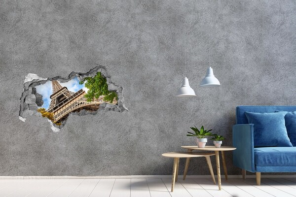 Decorazione da parete buco nel muro La Torre Eiffel a Parigi