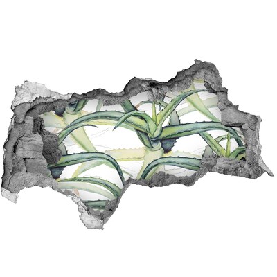 Sticker effetto rottura muro Un'oasi verde in cemento