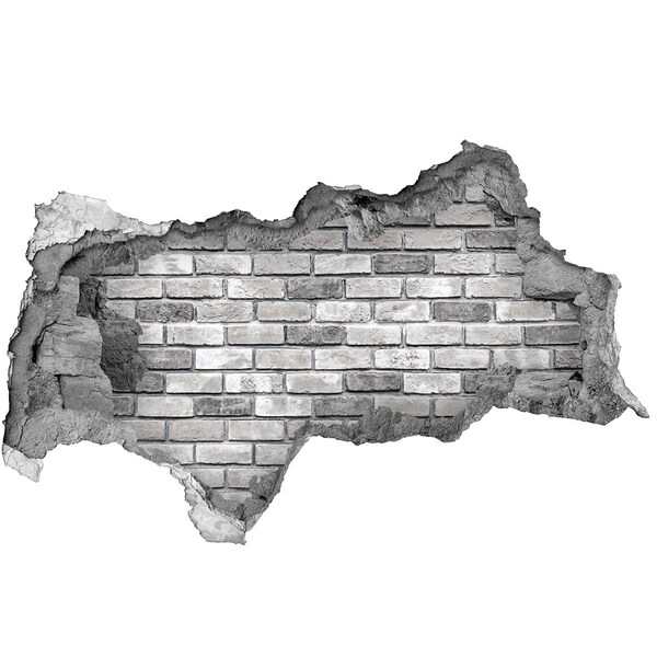 Sticker effetto rottura muro Un muro di mattoni in rovina