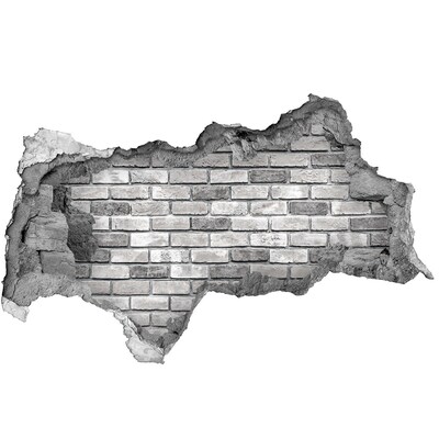 Sticker effetto rottura muro Un muro di mattoni in rovina