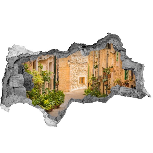 Sticker effetto rottura muro Una strada affascinante in città