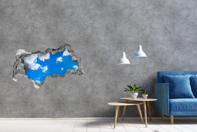 Decorazione da parete buco nel muro Cielo azzurro con nuvole