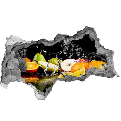 Adesivo con vista dietro il muro Un paradiso fruttato e nascosto