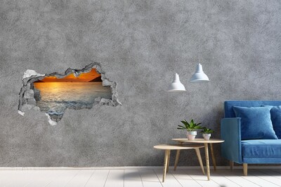 Decorazione da parete buco nel muro Tramonto sul mare