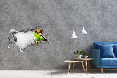 Adesivo con vista dietro il muro Idee per la cucina che nascono dietro le quinte