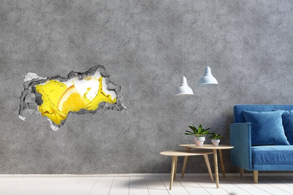 Decorazione da parete buco nel muro Cocktail al limone nel cemento