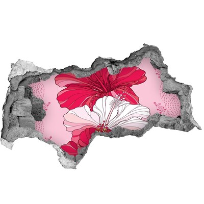 Sticker effetto rottura muro Un'esplosione floreale di colore