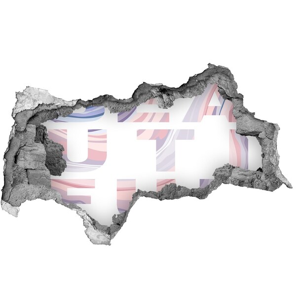 Sticker effetto rottura muro Interni in stile graffiti