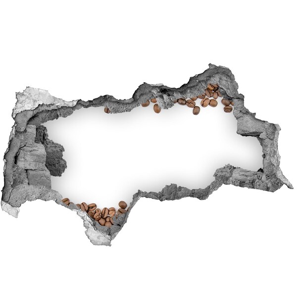 Sticker effetto rottura muro Muro rotto di chicchi di caffè