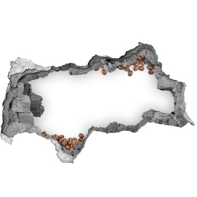 Sticker effetto rottura muro Muro rotto di chicchi di caffè