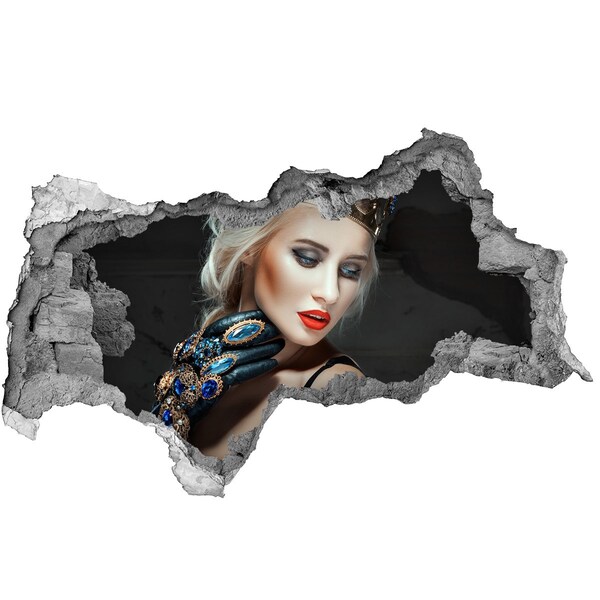 Adesivo con vista dietro il muro Principessa tra le rocce