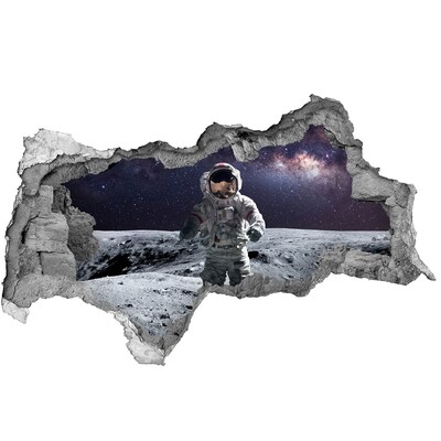 Sticker effetto rottura muro Astronauta sulla Luna