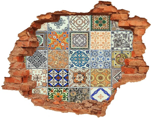 Adesivo murale buco 3D Piastrelle in stile marocchino
