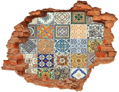 Adesivo murale buco 3D Piastrelle in stile marocchino