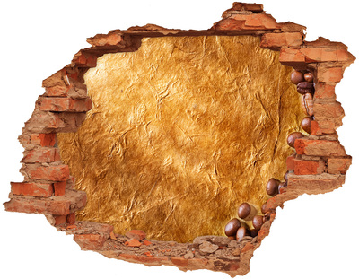 Adesivo effetto buco nel muro Golden Hole in the Wall