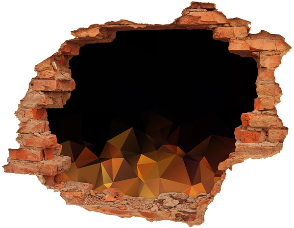 Adesivo con buco sbrecciato L'interno del vulcano