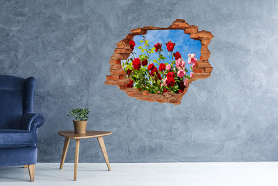 Adesivo murale buco 3D Fiori al sole