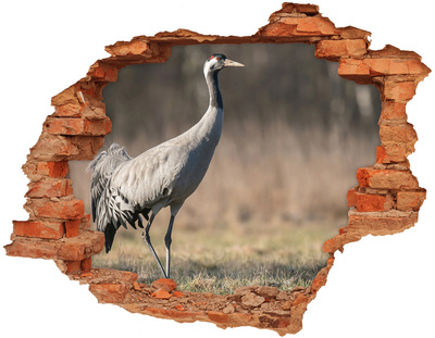Adesivo murale buco 3D Gru nel suo habitat naturale