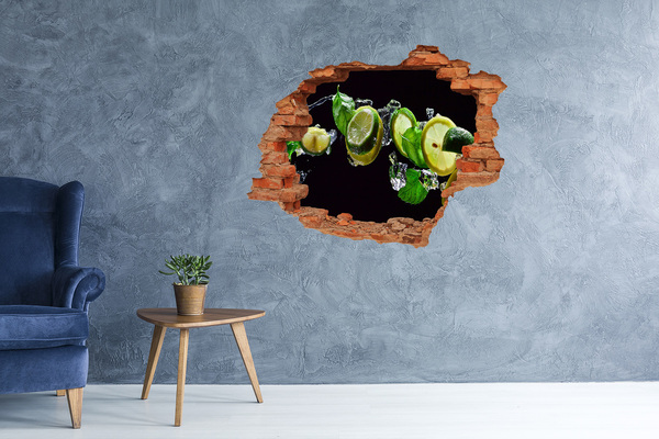 Adesivo con buco sbrecciato Una spruzzata di freschezza al limone