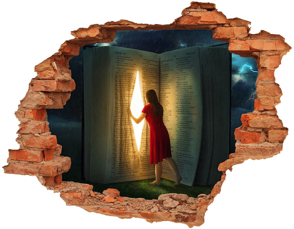 Adesivo murale buco 3D Un buco nella realtà