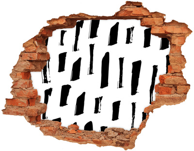 Adesivo murale buco 3D Un muro in rovina che si affaccia sulla città