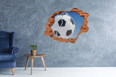 Adesivo murale buco 3D Calcio in volo