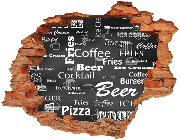 Adesivo con buco sbrecciato Caos culinario nella tana