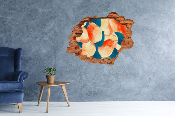 Adesivo effetto buco nel muro Un paradiso di frutta dietro le mura