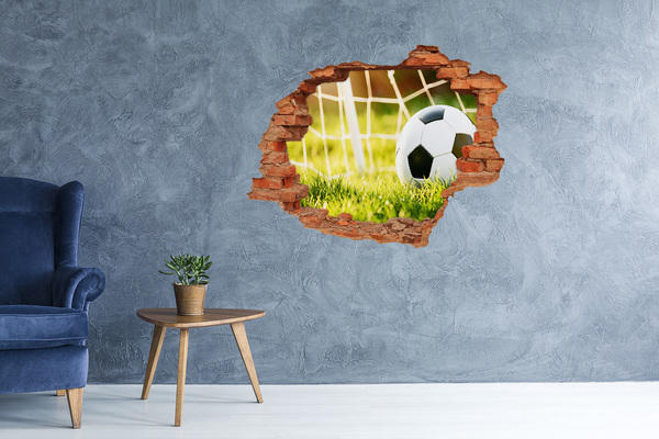 Adesivo murale buco 3D Un gol sul campo