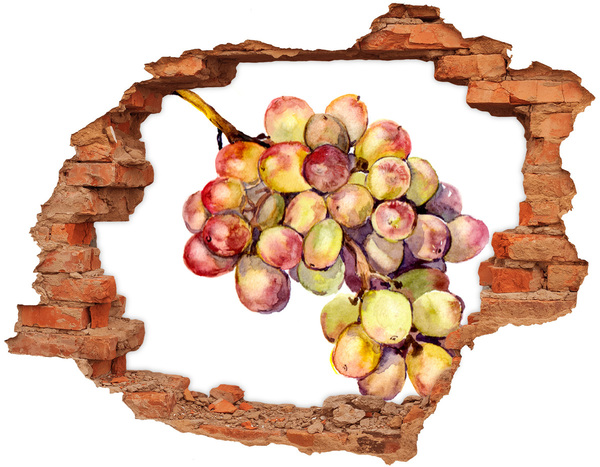 Adesivo effetto buco nel muro Frutta in un buco nel muro