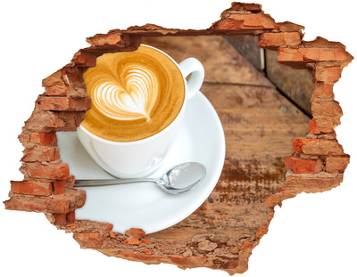 Adesivo effetto buco nel muro Caffè in un muro rotto