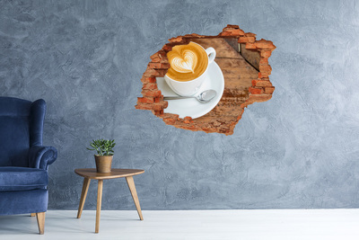 Adesivo effetto buco nel muro Caffè in un muro rotto