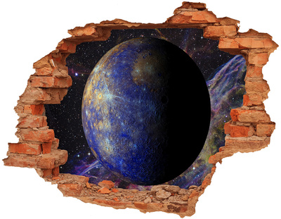 Adesivo murale buco 3D Buco spaziale nel muro