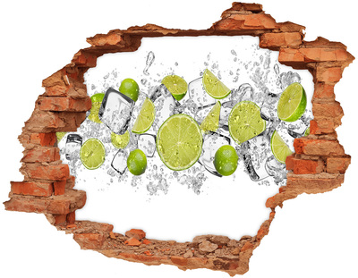 Adesivo effetto buco nel muro Un cocktail rinfrescante al lime