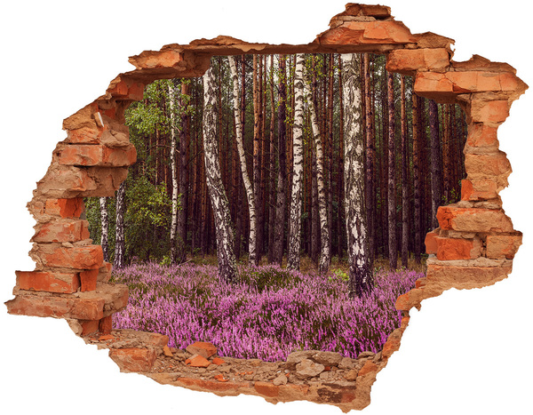Adesivo effetto buco nel muro Oasi nella foresta nella buca