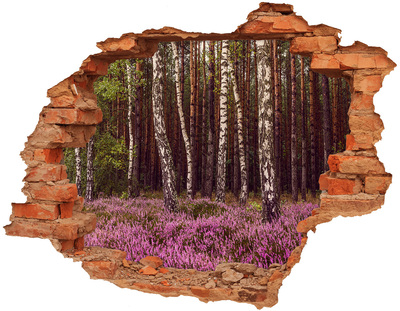 Adesivo effetto buco nel muro Oasi nella foresta nella buca