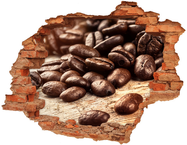 Adesivo effetto buco nel muro Caffè nel cuore del muro
