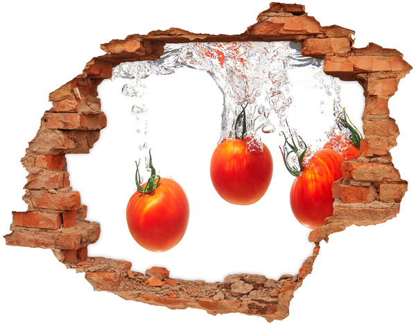 Adesivo murale buco 3D Pomodori succosi in acqua